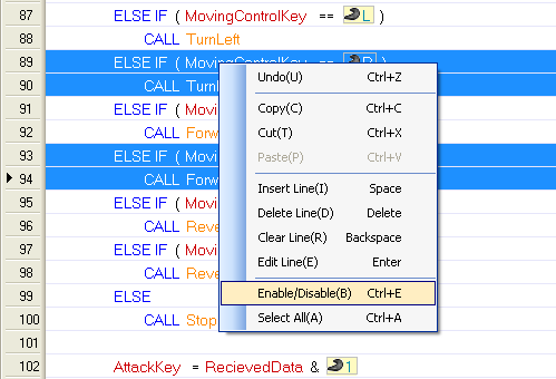enable disable